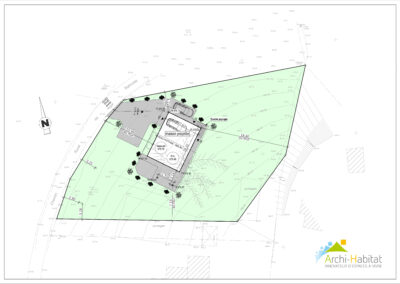 Plan masse pour projet de construction d'une maison individuelle Châtillon-sur-Cluses