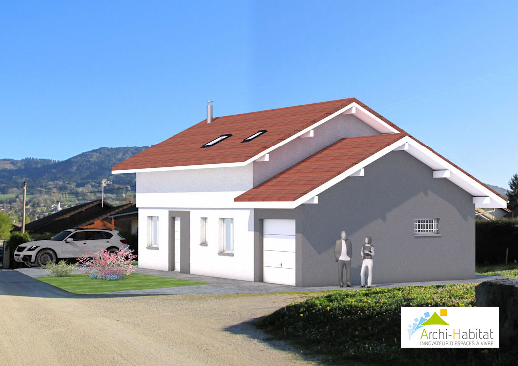Vue extérieure projet de construction d'un bâtiment artisanal / industriel